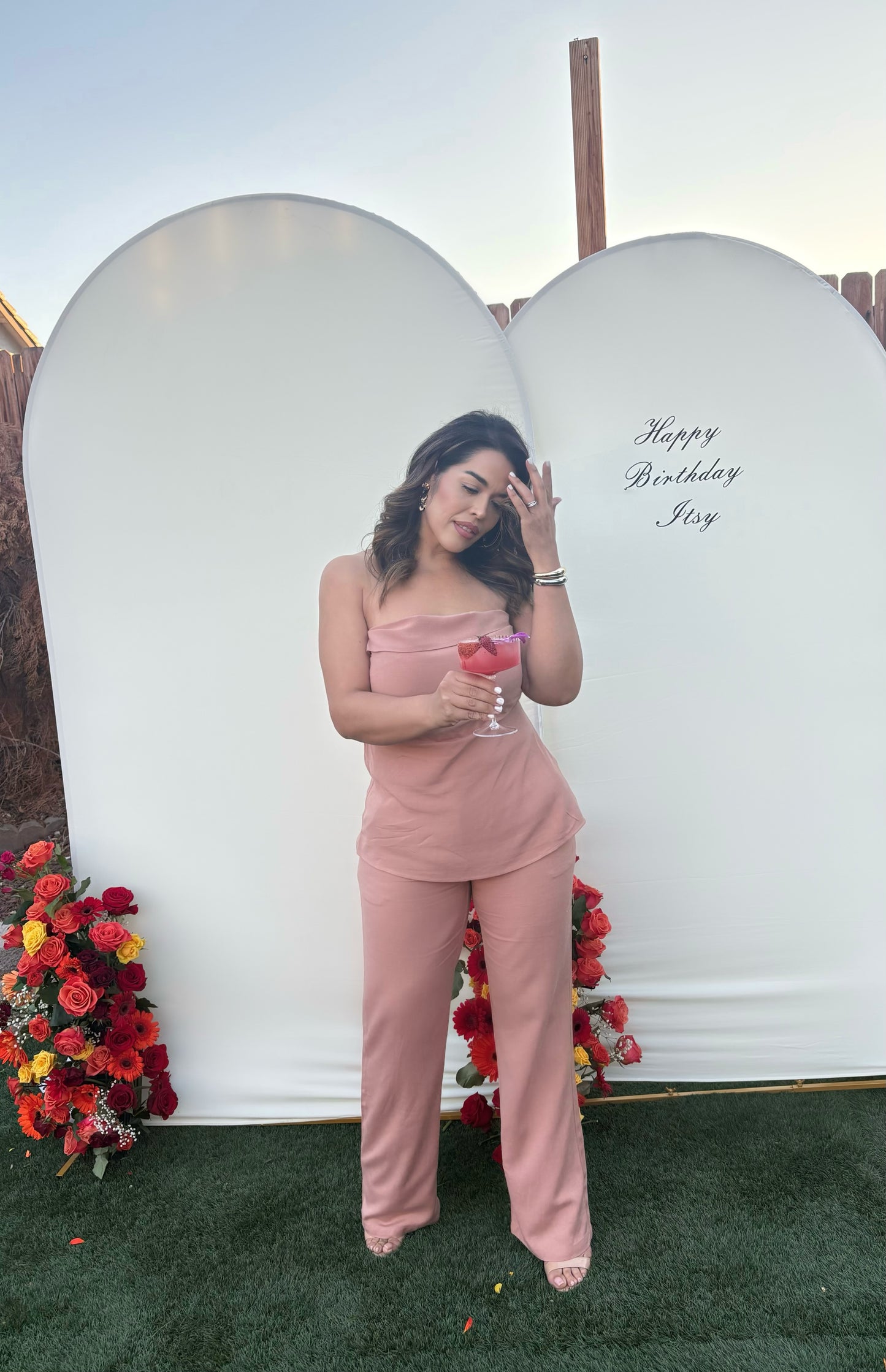 Isla Peach Linen Set